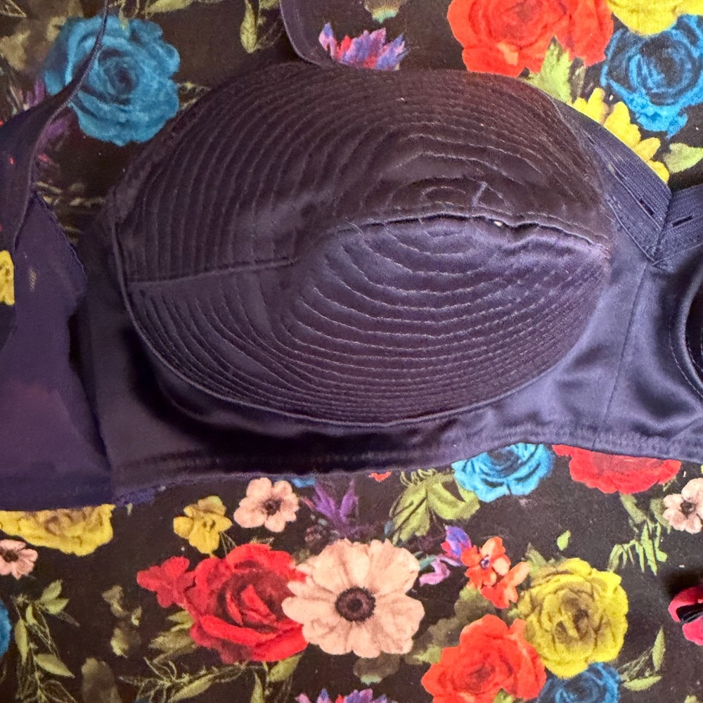 Vaquera Blue Satin Bullet Cone Bra View 6